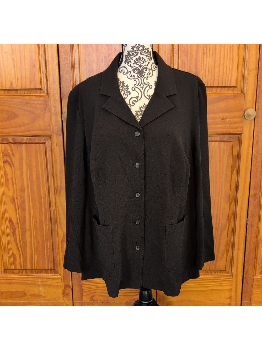 Maggie Barnes Classic Black Blazer Jacket 20W                   C273